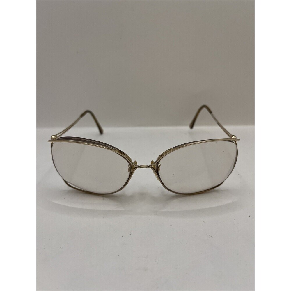 Tura Eyeglasses Mod-424 Oversized Gld Designer Frames Only Gold 143